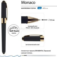 Ручка шариковая "Monaco" 0,5мм синяя, черный корпус 20-0125/01 от магазина "Карандаш"
