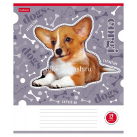 Тетрадь А5 12л клетка "Из жизни корги" на скобе 5 дизайнов 12Т5В1/063259 от магазина "Карандаш"