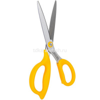 Ножницы 17см сталь, ручки пластик Soft, желтые E77756 от магазина "Карандаш"
