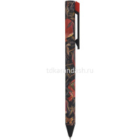 Ручка гелевая "Flora. Black night" 0,38мм черная, автомат, корпус Soft Touch, 3 вида 20-0467 от магазина "Карандаш"