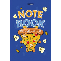 Блокнот А6 40л "Premium.Cats-Fast food" клетка гляневая ламинация, склейка, 3 дизайна 077046 от магазина "Карандаш"