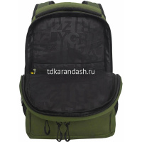 Рюкзак 31х43х20см, 790гр, 3 отделения, 4 кармана, черный/хаки RU-531-1/2 от магазина "Карандаш"