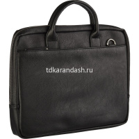 Сумка "Мегаполис" 39х28х6,5см, 1 отделение, 3 кармана, черная, экокожа 1115/д от магазина "Карандаш"