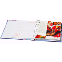 Книга для записи кулинарных рецептов А5 80л "Готовим с радостью" на кольцах 7БЦ 5цвет.разделитель от магазина "Карандаш"