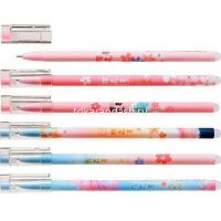 Ручка гелевая пиши-стирай "Сакура" 0,5мм синяя, ассорти BK2382 от магазина "Карандаш"