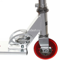 Самокат 2-х колесный L=63см красный, алюминиевый, колесо PVC d=13см Y4423-16 от магазина "Карандаш"