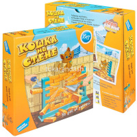Игра настольная "Кошка на стене" 29х29см (каркас, стенки, кирпичики, мастерки, фигурка) 1503C от магазина "Карандаш"