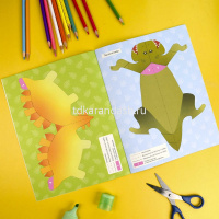 Книжка-игрушка "Вырезалки. Динозавры" 16стр. 20х26см 69380 от магазина "Карандаш"