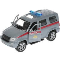 Картинка Машина "UAZ Patriot. Росгвардия" серая, инерционная, металл 12см (открывающиеся двери) от магазина "Карандаш" Машина "UAZ Patriot. Росгвардия" серая, инерционная, металл 12см (открывающиеся двери) от магазина "Карандаш"