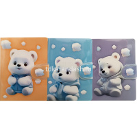 Блокнот А7 70л "Мишка" линия, на липучке, цветный срез, обложка силикон, 4 вида 1500-30/11741-24 от магазина "Карандаш"