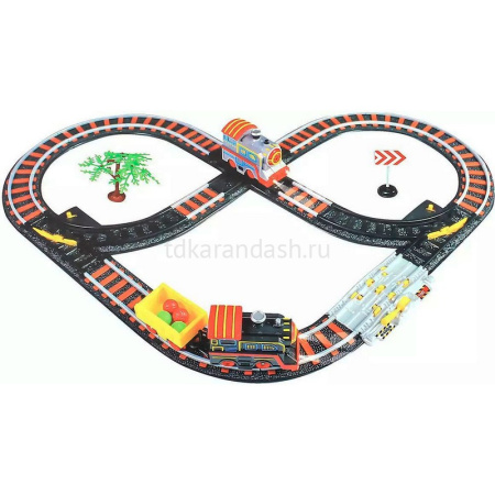 Железная дорога "Восточный экспресс" Паровоз + 2 вагона, 53х31х9см, длина пути 308см SW7208 от магазина "Карандаш"