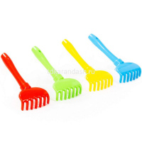 Грабли малые №5 19х8см пластик 4 цвета 4666 от магазина "Карандаш"