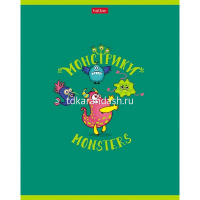 Тетрадь А5 48л клетка "Монстрики" на скобе выборочный лак 5 дизайнов 075307 от магазина "Карандаш"
