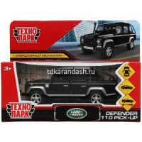 Картинка Машина "Land Rover Defender Pickup" черная, инерционная, металл 12см (открыв. двери) DEFPICKUP-12-BK от магазина "Карандаш" Машина "Land Rover Defender Pickup" черная, инерционная, металл 12см (открыв. двери) DEFPICKUP-12-BK от магазина "Карандаш"