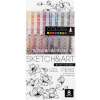 Набор гелевых ручек 8цв 0,5мм "Sketch&Art. Uni Write. Colors" корпус Soft Touch 20-0306