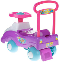 Каталка-автомобиль "Тик-Так" 46х26х44см бело-фиолетовая, пластик У897 от магазина "Карандаш"