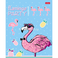 Тетрадь А5 18л клетка "Фламинго" на скобе тиснение 5 дизайнов 18Т5тВ1/063106 от магазина "Карандаш"