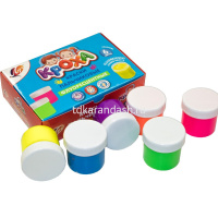 Краски пальчиковые 6 цветов 40мл (240мл) флуоресцентные 24С 1498-08 от магазина "Карандаш"