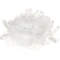 Мишура 9смх2м белая с перламутром, с оленями, пвх 377-609 от магазина "Карандаш"