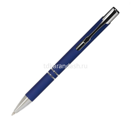 Ручка РШ "Alpha" корпус-алюмин.,синий, покрытие soft touch,отделка-хром 17BP3207-030