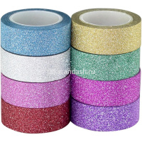 Клейкая лента бумажная 15мм х 3м с блестками Y9257-19 от магазина "Карандаш"
