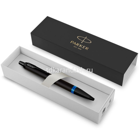 Ручка РШ "Parker IM Vibrant Rings Marine Blue PVD" M синяя 2172941 от магазина "Карандаш"
