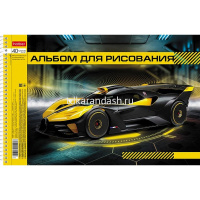 Альбом для рисования А4 40л "Автопанорама" на спирали, перфорация на отрыв, 4 дизайна от магазина "Карандаш"