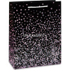 Пакет подарочный "Горошек" 31х42х12см черный 4 вида Y8582-19