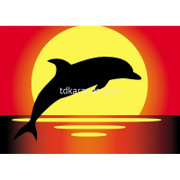 Картина из песка "Дельфин" А4 (цветной песок, блестки) РП4бл_17001/048701 от магазина "Карандаш"