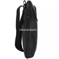 Сумка "Black Square" 23,5x27x4см, 1 отделение, черная, натуральная кожа CA1816B3/N от магазина "Карандаш"