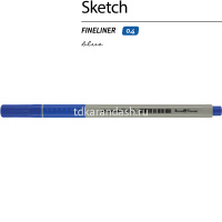 Ручка капиллярная "Sketch" 0,4мм синяя, резиновый грип 36-0002 от магазина "Карандаш"