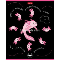 Тетрадь А5 48л клетка "Малыш аксолотль" на скобе выборочный лак 5 дизайнов 088912 от магазина "Карандаш"