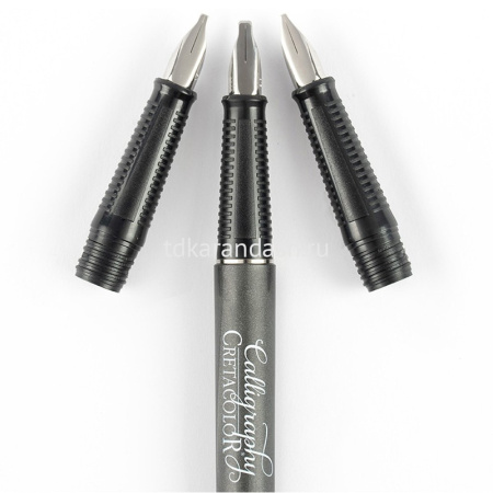 Набор для каллиграфии 7 предметов (перьевая ручка, 3 пера 1,1/1,5/2,3мм, 3 картриджа) CC431 97 от магазина "Карандаш"