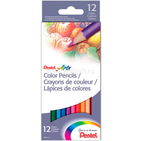 Карандаши 12 цветов "Colour pencils" шестигранные дерево, картон CB8-12