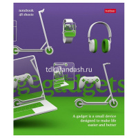 Тетрадь А5 48л линия "Мои гаджеты" на скобе 5 дизайнов 080223 от магазина "Карандаш"