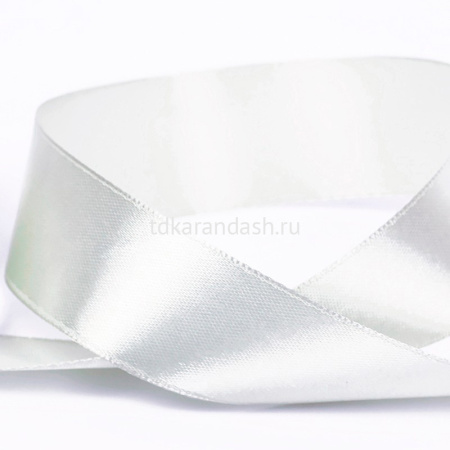 Лента упаковочная атласная 2,5см х 5,4м белая №001 AL-25P от магазина "Карандаш"