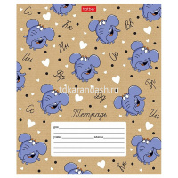 Тетрадь А5 12л линия "Забавные зверушки" на скобе 5 дизайнов 080062 от магазина "Карандаш"