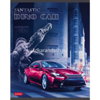 Тетрадь А5 48л клетка "Dino Car" на скобе выборочный лак 5 дизайнов 48Т5вмВ1/062733 от магазина "Карандаш"