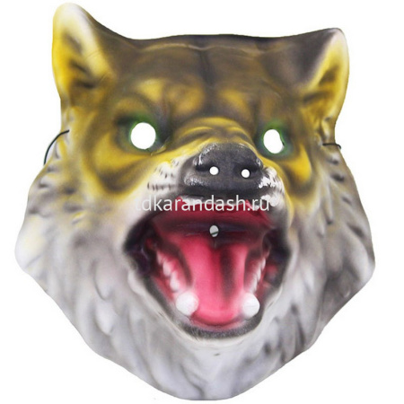 Маска Волк 24х23см пвх Y7136-18
