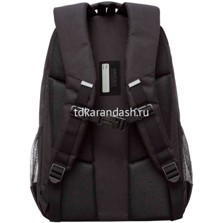 Рюкзак 32х47х17см 832гр, 2 отделения, 4 кармана, черный/салатовый RU-436-2/2 от магазина "Карандаш"