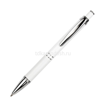 Ручка РШ "Crocus" белый/серебро, корпус алюминий, отделка хром 15BP1015-100
