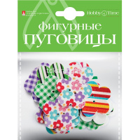 Набор фигурные пуговицы "Цветочки" №4 2-171 от магазина "Карандаш"