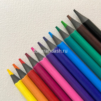 Карандаши 12 цветов "Рисуй и стирай" трехгранные с ластиком и точилкой, пластиковые, картон, 4 вида от магазина "Карандаш"