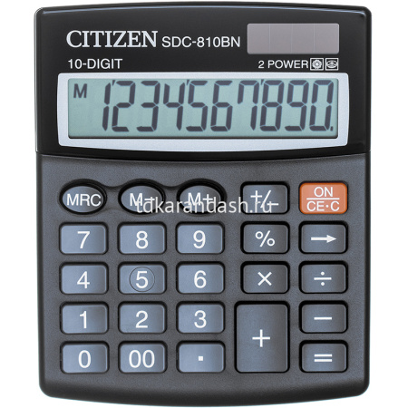 Калькулятор 10 разрядов 102х124х25мм черный SDC-810ВN/SDC-810NR