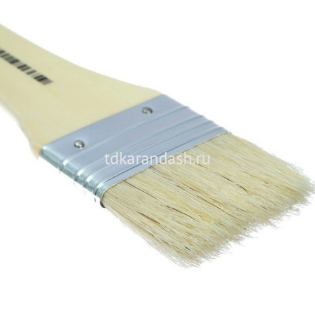 Кисть щетина флейц №4 (56мм) короткая ручка DK10201/4 от магазина "Карандаш"