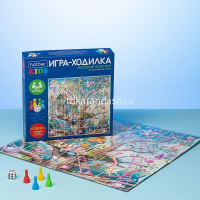 Игра-ходилка настольная "Пазл. Лесные феечки" А3 31х31см с кубиком и фишками Ин3_36849/096067 от магазина "Карандаш"
