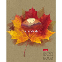 Тетрадь А5 96л клетка "Времена года" на скобе крафт 5 дизайнов 96Т5В1/066338 от магазина "Карандаш"