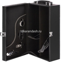 Шкатулка для 2-х бутылок с набором сомелье 20х12х35см 724846 от магазина "Карандаш"