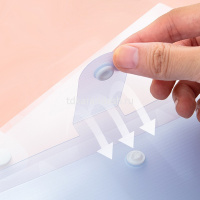 Папка А4 8 отделений "Extend" на кнопке, пластик, голубой 5735 от магазина "Карандаш"