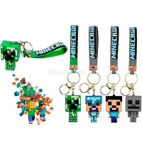 Брелок Герои Minecraft. Вид №1 6х3,5см с карабином, пвх/металл 4 вида M-2444 от магазина "Карандаш"